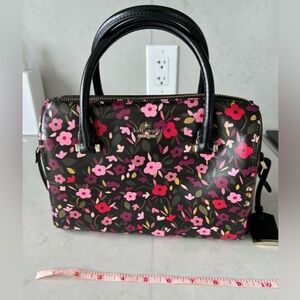 AUTHENTIC NUC KATE SPADE FLORAL SAFFIANO LEATHER SATCHEL CROSSBODY HANDBAG